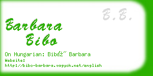 barbara bibo business card